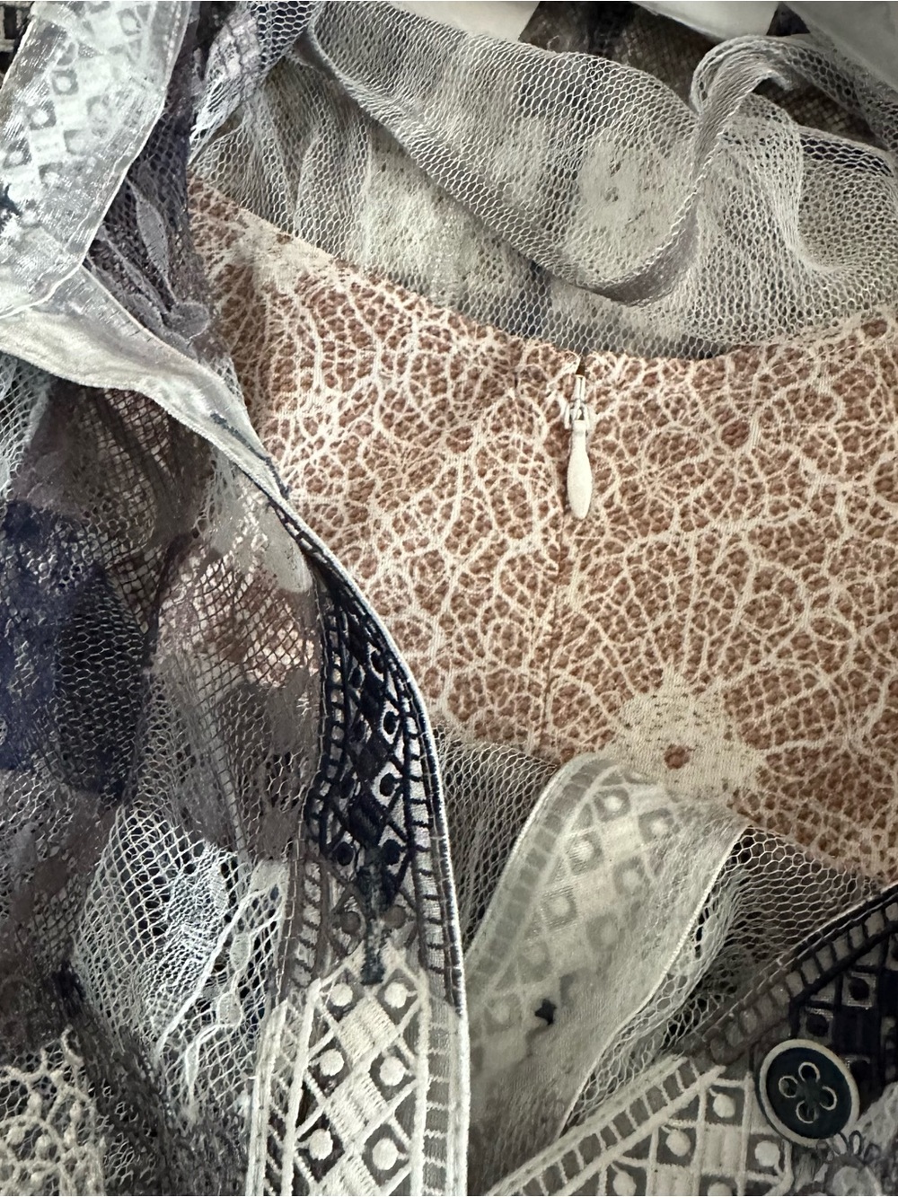 Anthropologie In Earnest By Byron Lars Gingham Lace Midi Dress - Picture 6 of 7